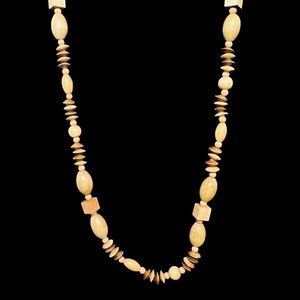 Chunky Wooden Beaded Necklace (4714)